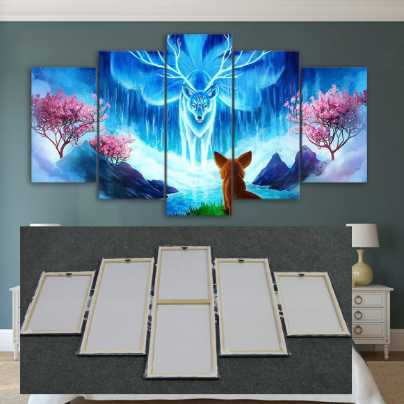 Magic Deer - Multi-Wall Canvas Decor Art