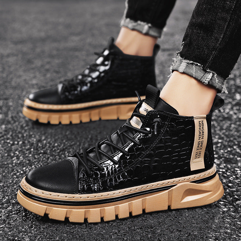 2023 Men's Leather Martin Boots - British Style Casual