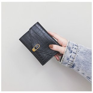Korean Style Crocodile Pattern Long Wallet