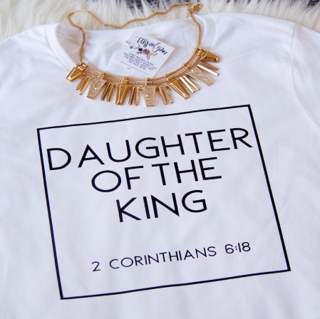 Women's Casual Loose T-Shirt - Daughter of the King