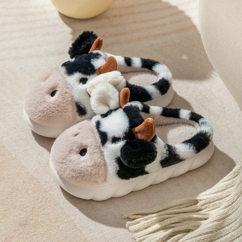 Women's Cotton Slippers with Thick Non-Slip Sole