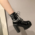 2020 Women's Waterproof Chunky Heel Martin Boots