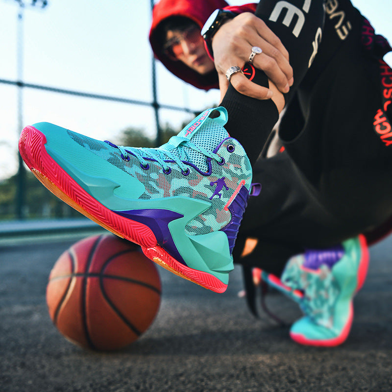 Summer High-Top Mesh Basketball Shoes for Students