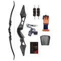 Sanlida Hermit 10 ILF Hunting Recurve Bow Kit for Adults 60" 30-45 Lbs Archery Recurve Bow CNC ILF Riser Carbon & Graphite Foam Core ILF Limbs RH Only Limited Life-time Warranty (45 Lbs)