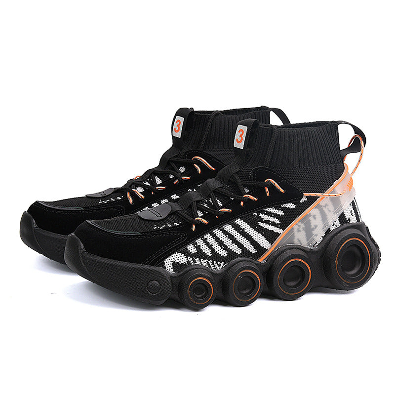 Men's High-Top Thick Sole Dad Sneakers 2023 Trend