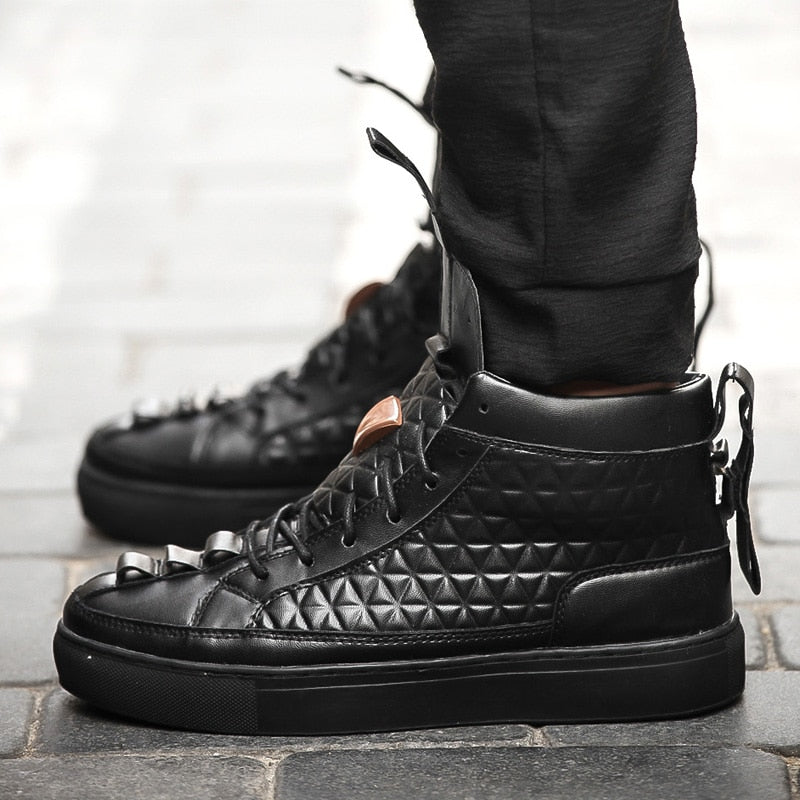 Men's High-Top Korean Style Casual Sneakers for Summer