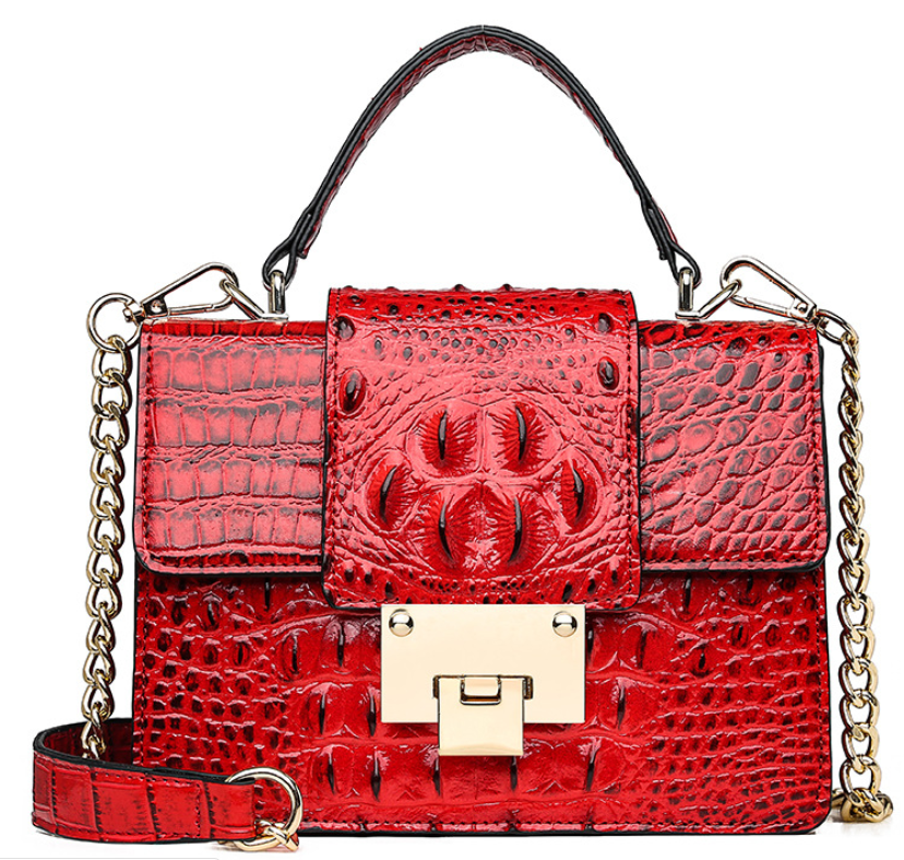 Crocodile Pattern Shoulder Bag for Women
