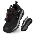 UOVO Girls Boys Hiking Shoes Boys Girls Waterproof Sneakers Kids Running Tennis Outdoor Shoes Non-Slip Lightweight Black-Nine 3 Little Kid