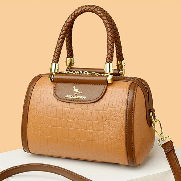 Contrast Color Crocodile Pattern Women's Tote Bag