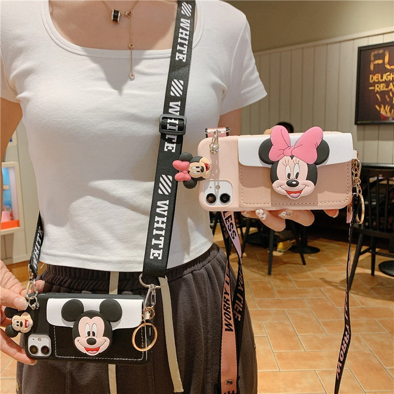 Crossbody Phone Case for iPhone 15/13 with Card Holder