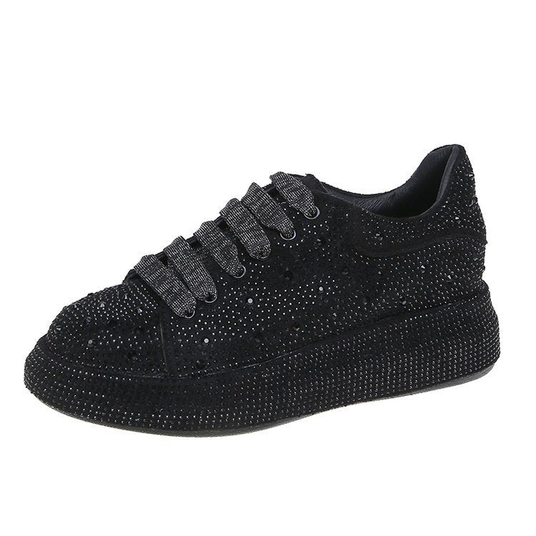 2021 New Rhinestone Chunky Sole Dad Sneakers for Women