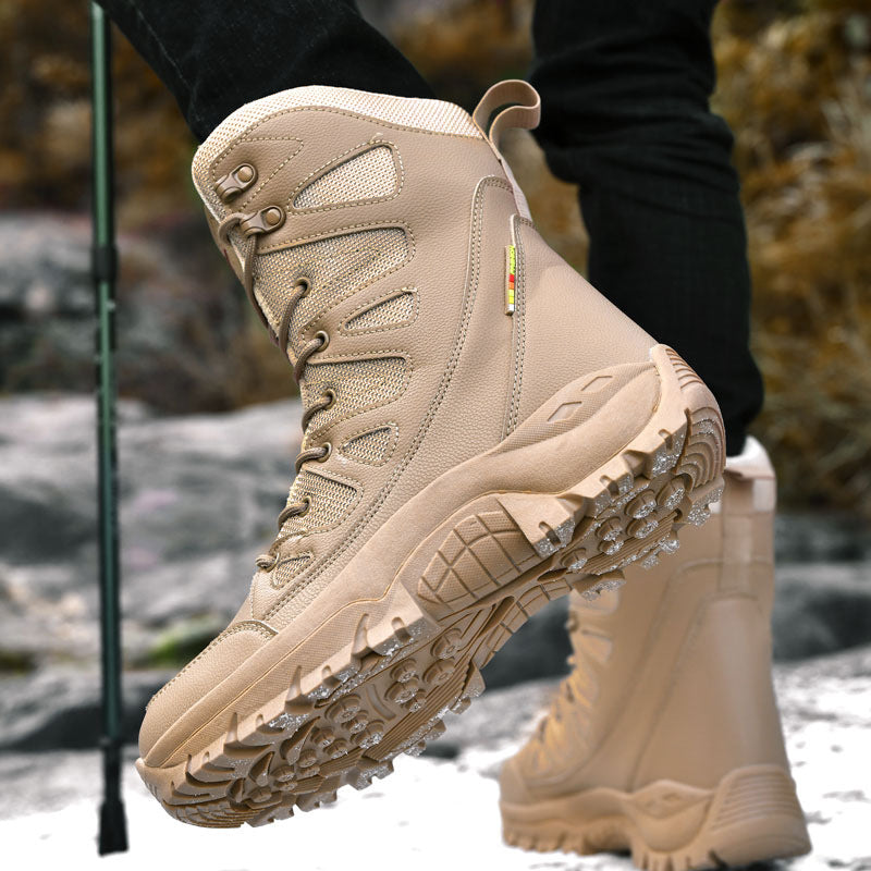 Men's Breathable Hi-Top Hiking Platform Sneakers