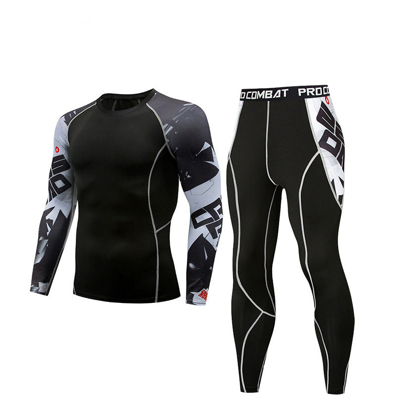 Men's Athletic Set - Long Sleeve Dry Fit T-Shirt