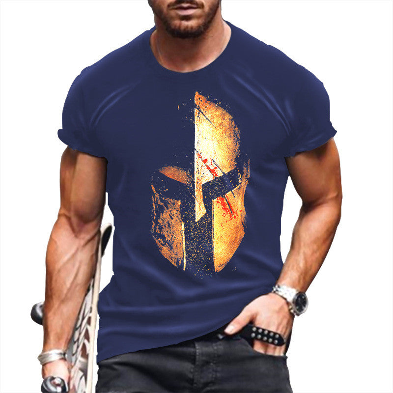 Men's 3D Printed Retro Knight Long Sleeve T-Shirt