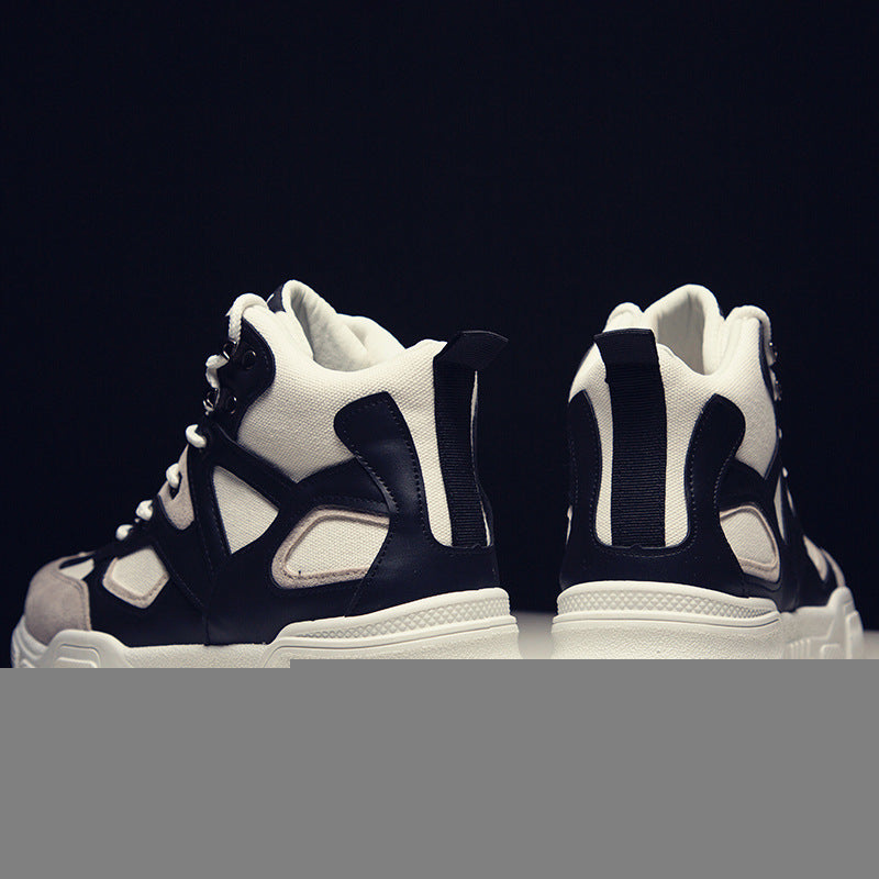 Men's High-Top Outdoor Hiking Sneakers with Thick Sole