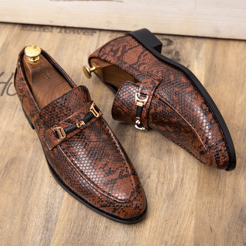 Men's Snake Pattern Pointed Dress Shoes (Fashion Casual)