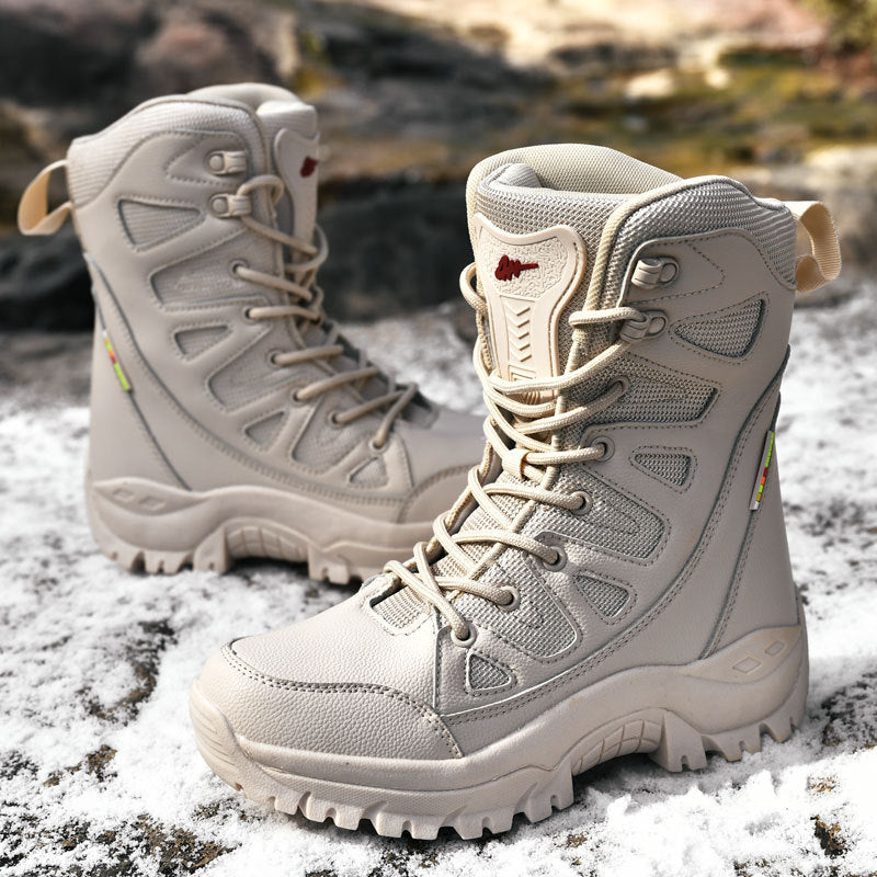 Men's Breathable Hi-Top Hiking Platform Sneakers