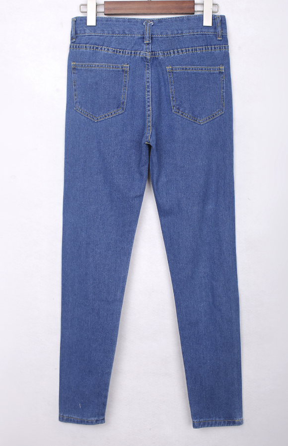 Ripped Straight Leg Loose Fit Denim Jeans