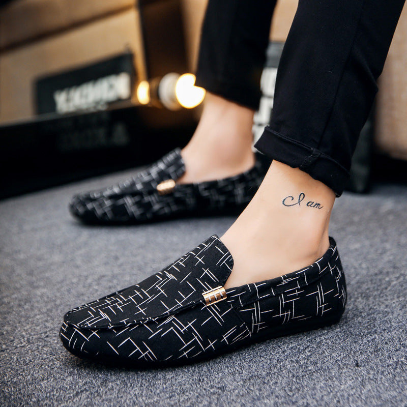 Men's Summer Canvas Slip-On Loafers Casual Shoes
