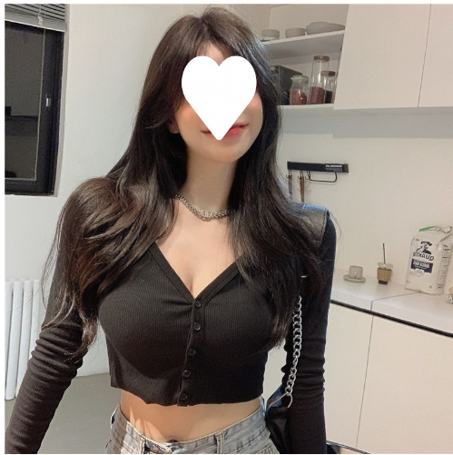 Sexy Off-Shoulder Button Long Sleeve Jumpsuit Top