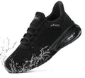Non Slip Work Shoes for Men Waterproof Slip On Sneakers Comfortable Restaurant Kitchen Chef Slip Resistant Walking Shoes Hands Free Slip in Sneaker Men Footwear Black