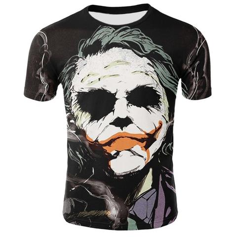 Men's 3D Printed Short Sleeve T-Shirt - Dark Knight Joker