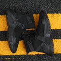 Men's Black High-Top Sneakers - Breathable Casual Sports