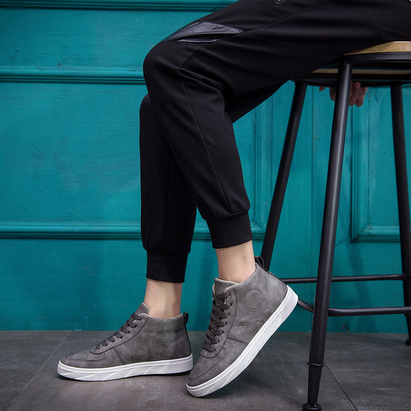 Men's High-Top Suede Casual Sneakers Korean Style