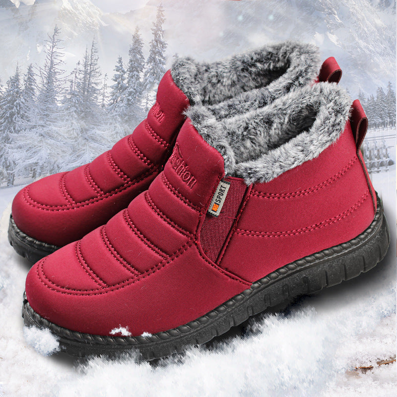 Women's Mid-Calf Snow Boots with Rabbit Fur Lining