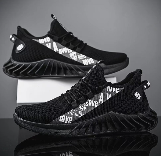 Men's Trendy Breathable Woven Sports Running Shoes