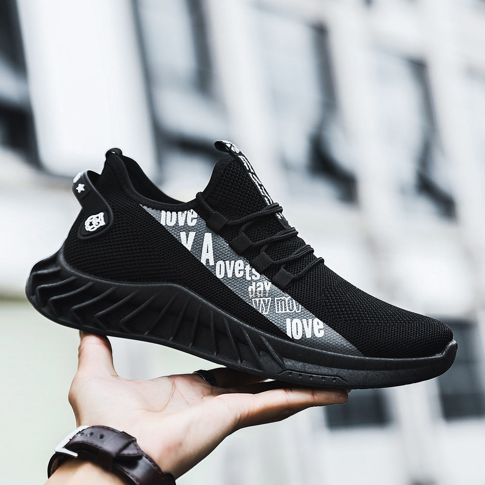 Men's Trendy Breathable Woven Sports Running Shoes