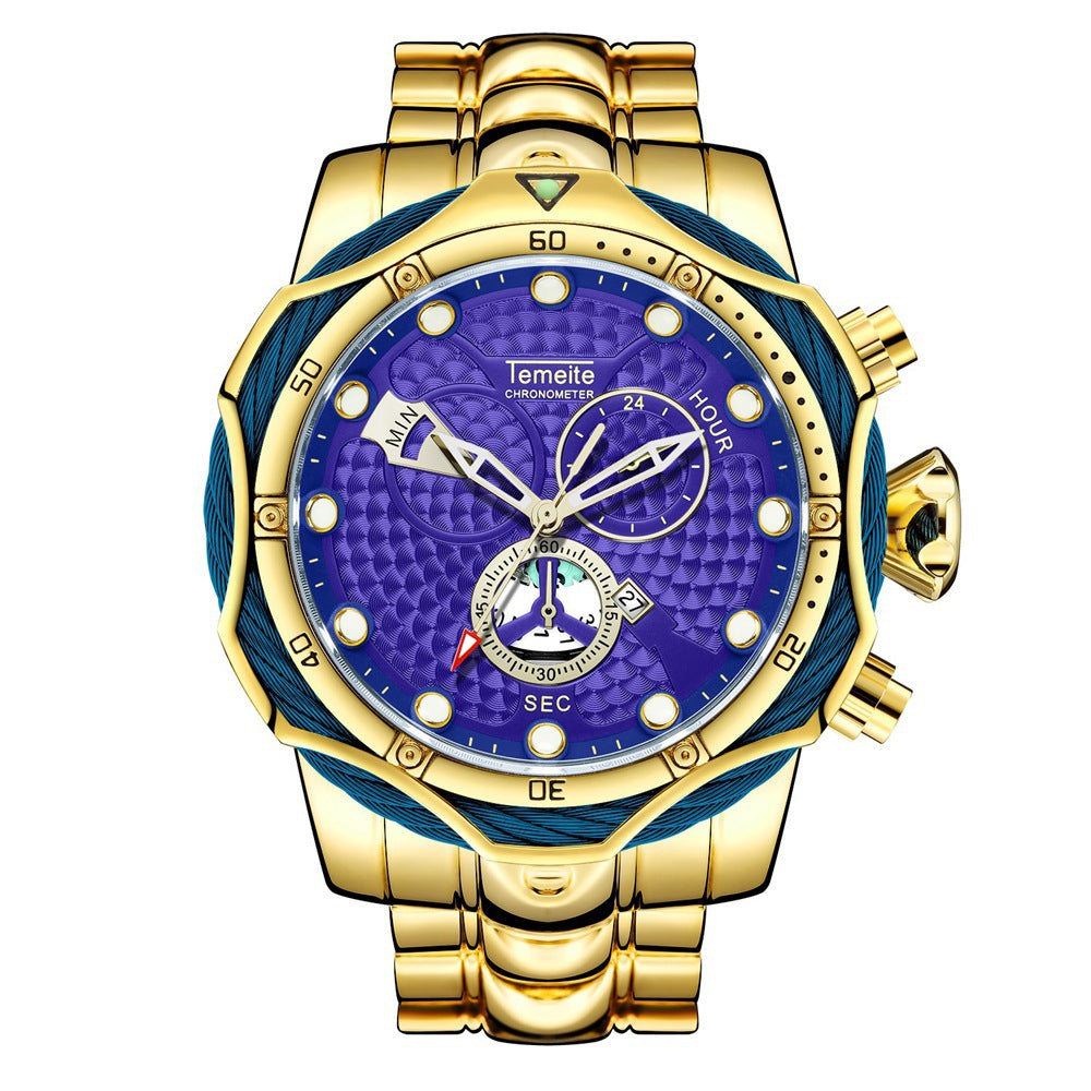 Men's Quartz Watch with Steel Band