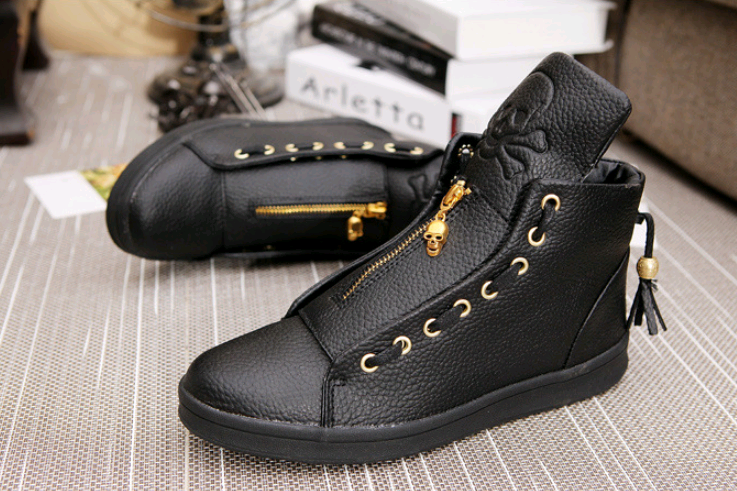 2020 Men's High-Top Skull Sneakers - Stylish Casual Shoes