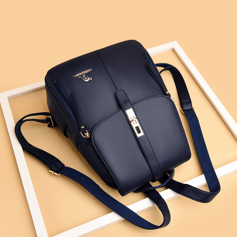 Fashion Leather Backpack for Women - Travel & School Use