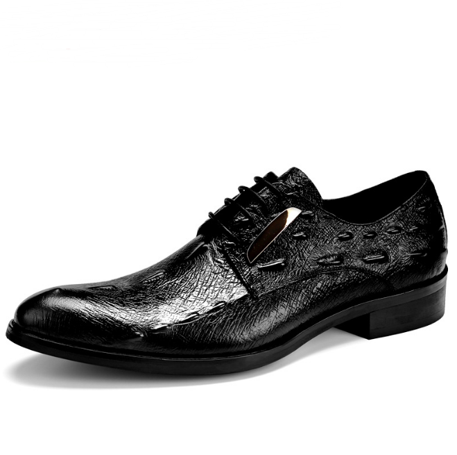 Crocodile Pattern Leather Casual Shoes for Men