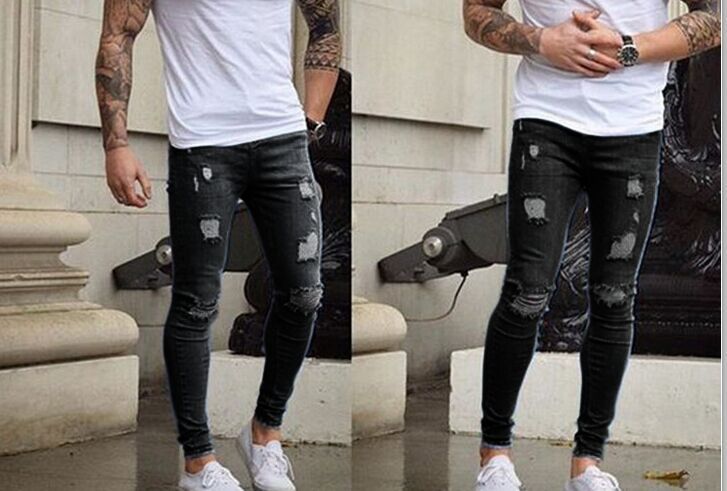 Slim Fit Distressed Denim Jeans for Women