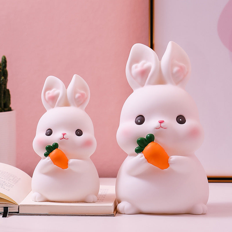 Cartoon Rabbit Piggy Bank for Kids' Room Decor