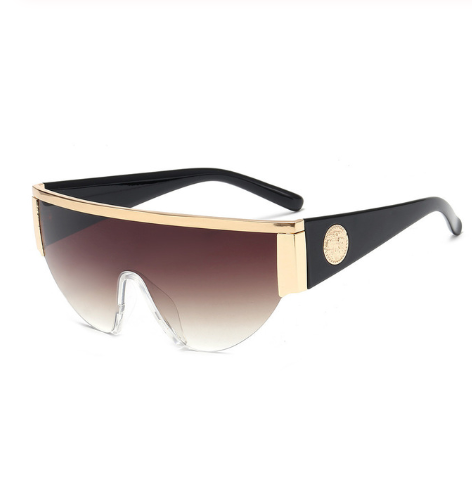 Retro Half-Frame Pilot Sunglasses (One Pair)