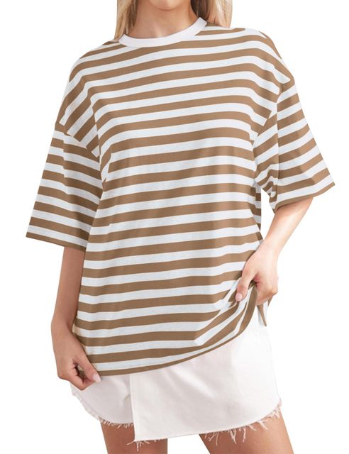 2024 Women's Summer Casual Striped Print T-Shirt