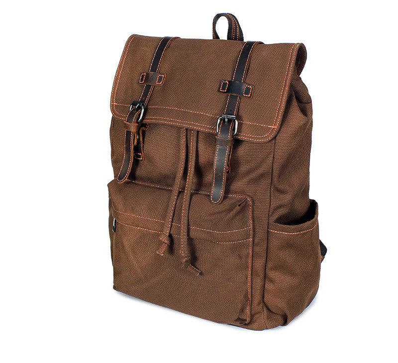 Vintage Crazy Horse Leather Men's Travel Backpack