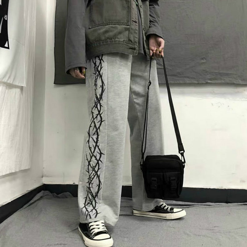 Korean Style Loose Fit Wide Leg Sports Pants