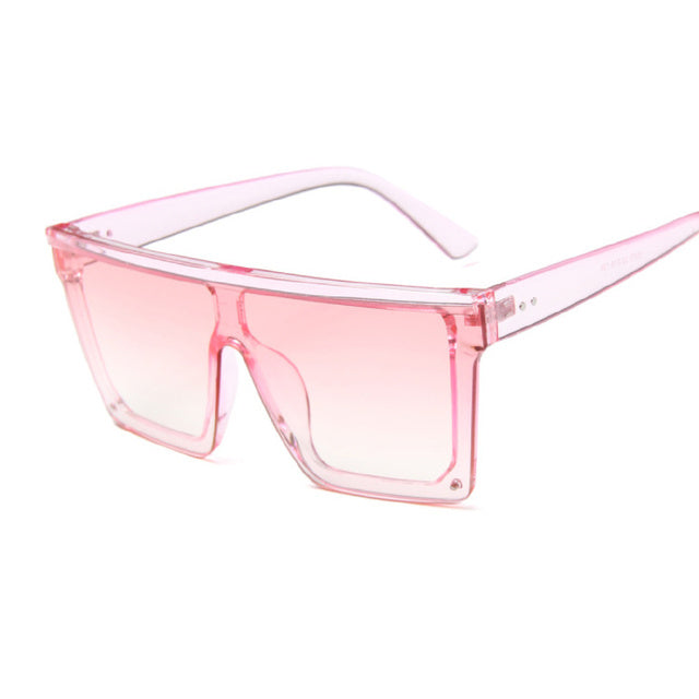 Oversized Black Square Sunglasses for Men and Women
