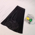 High Waist Midi Pleated A-Line Skirt