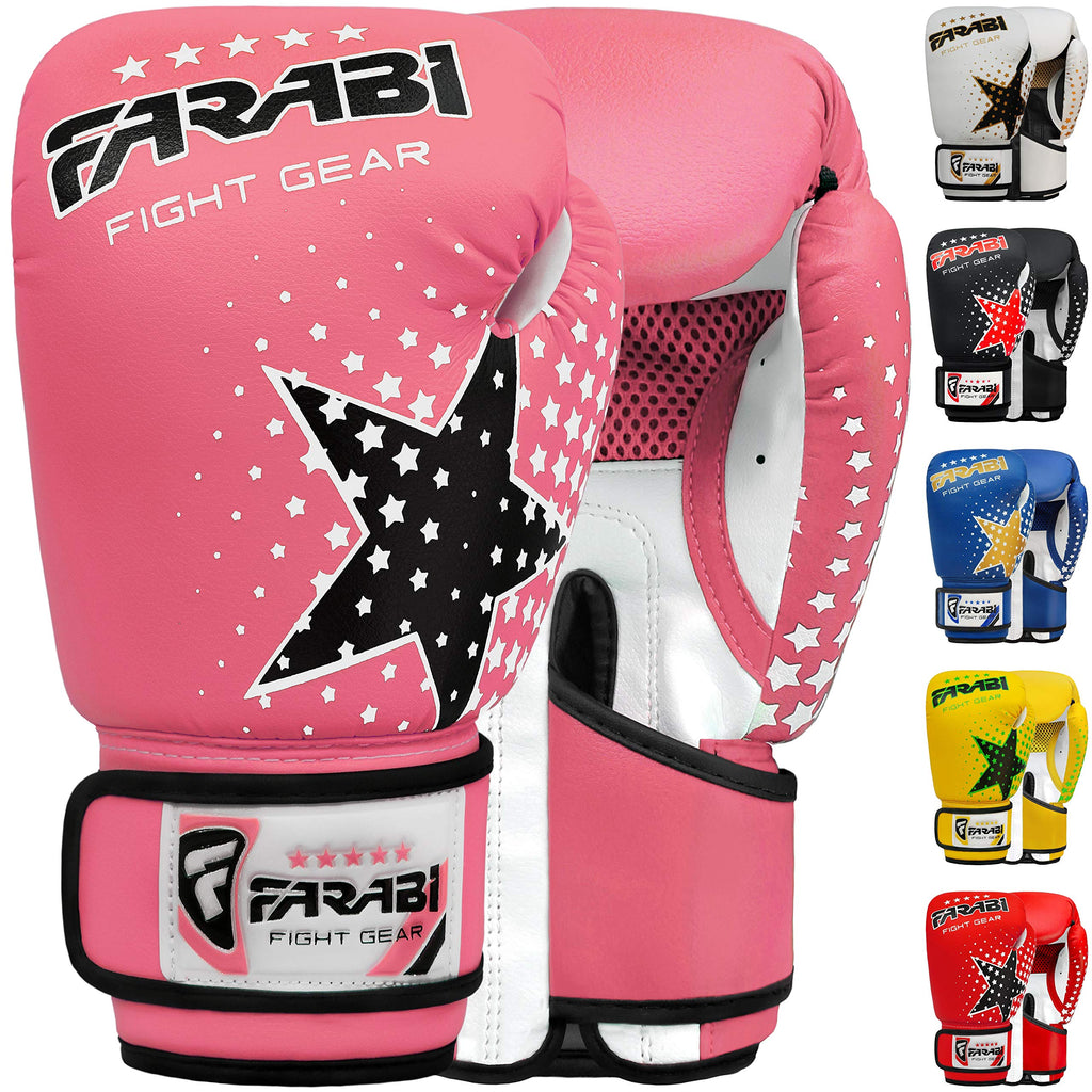 Kids boxing gloves junior boxing gloves junior MMA Muay thai kickboxing and punching bag mitts 6 oz Pink