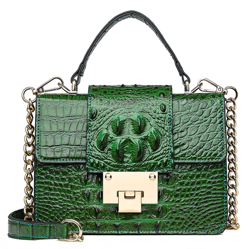 Crocodile Pattern Shoulder Bag for Women