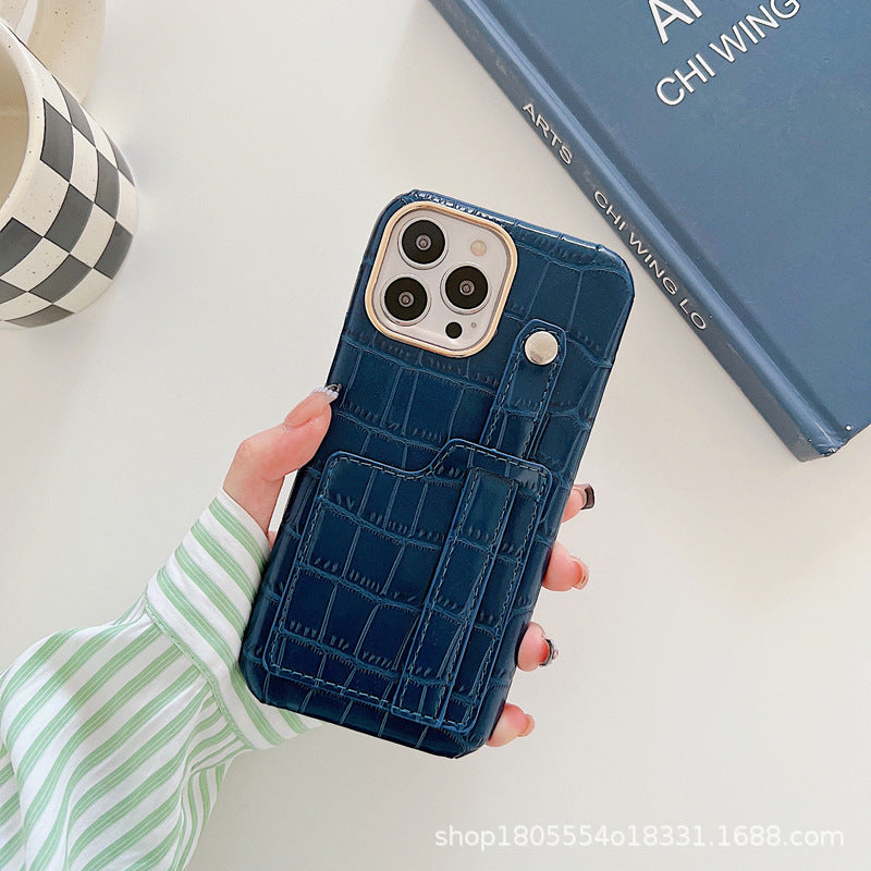 Crocodile Pattern Card Holder Case for iPhone 13 Pro Max