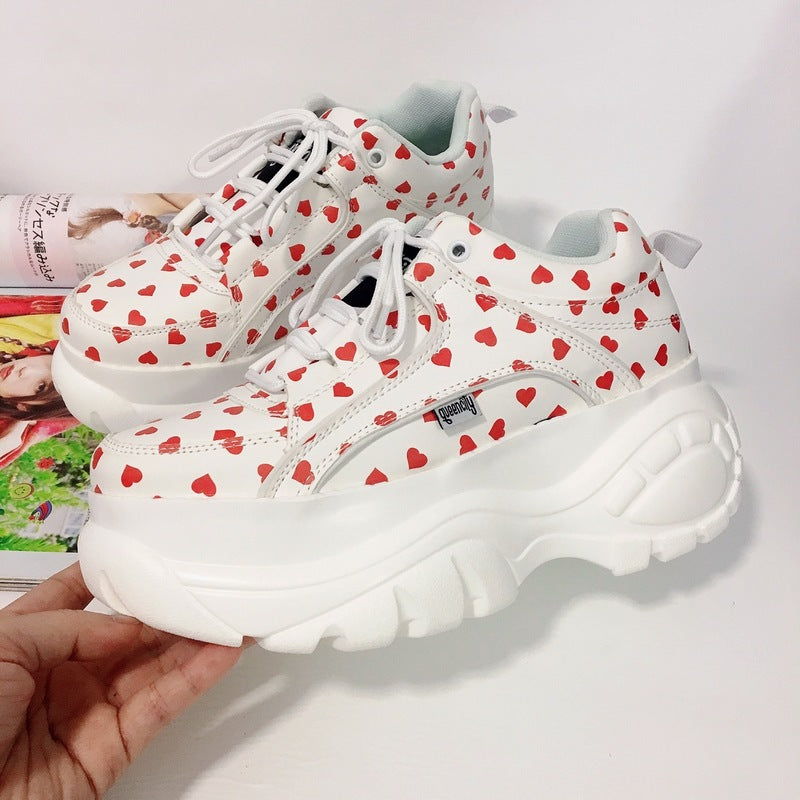 2490INS Women's Retro Thick Sole Sneakers (Korean Style)