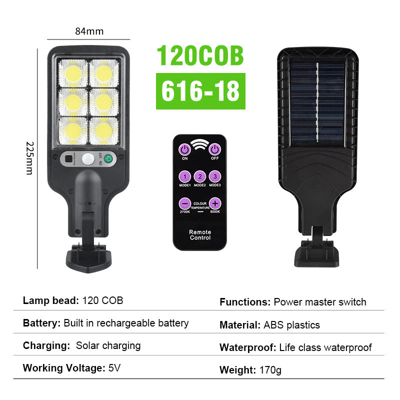 Outdoor Aluminum Solar Sensor LED Garden Wall Light