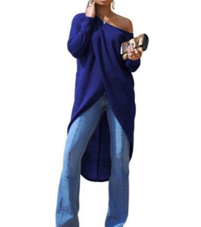 Fashionable Sexy Long Sleeve Off-Shoulder Dress Top