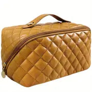 Large Capacity Portable PU Leather Travel Cosmetic Bag